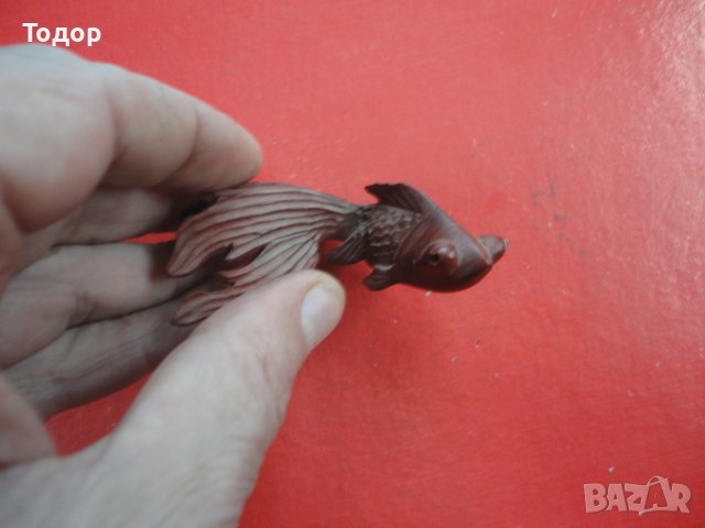 Дървена фигура фигурка пластика Златната Рибка риба , снимка 3 - Други - 39142894