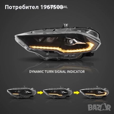 Комплект Full LED фарове с динамични мигачи за Мустанг 2018- Mustang, снимка 4 - Части - 51611898