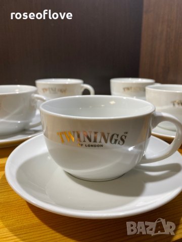 Twinings of London чаши за чай с чинийки, снимка 1