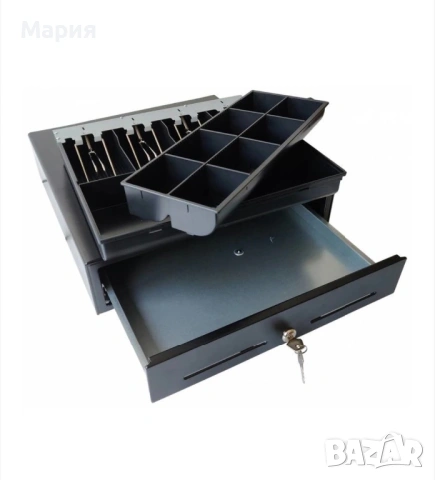 Сейф за пари, чекмедже Metter CDE350T-BK, метален, черен, снимка 3 - Друго търговско оборудване - 53221654