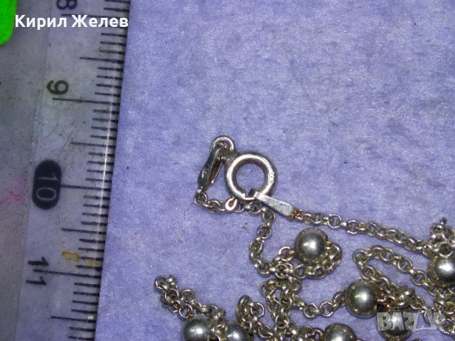 ПОСРЕБРЕНО ИТАЛИАНСКО НЕЖНО ФЕШЪН АРТ КОЛИЕ от БЛАГОРОДНА НЕРЪЖДАЕМА СТОМАНА 40233, снимка 7 - Колиета, медальони, синджири - 43225098