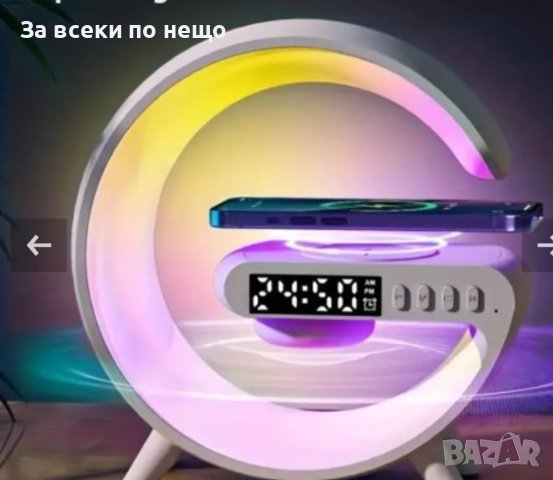 Смарт Лампа 4в1 - Часовник, Тонколона, Лампа, Безжично заряднo, снимка 4 - Други стоки за дома - 43483254