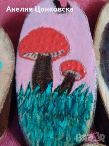 Рисувани лакирани дървени шайби уникати, снимка 12 - Сувенири от дърво - 36623908