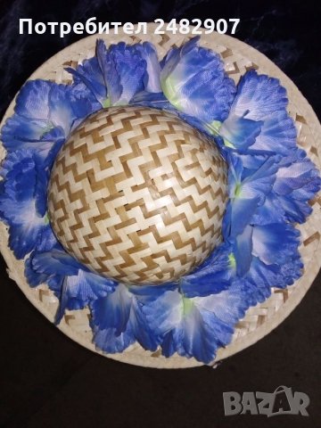 Сламена шапка, снимка 2 - Шапки - 27748816