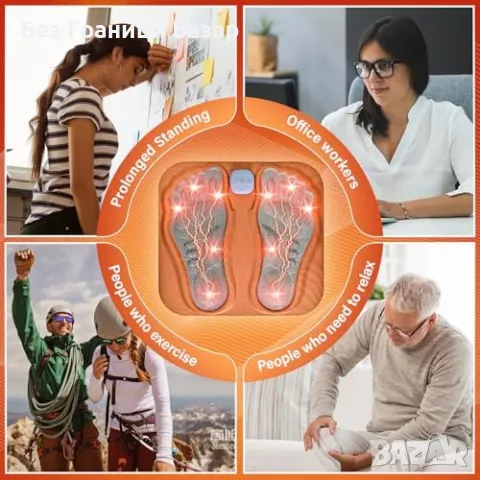 Нов Електронен масажор за кръвообращение и болка в краката с 15 нива, снимка 6 - Масажори - 48158507