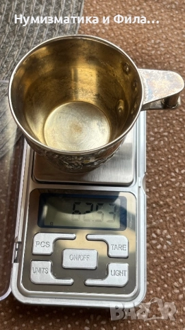 Сребърна чаша с антични сцени, снимка 7 - Други ценни предмети - 52048486