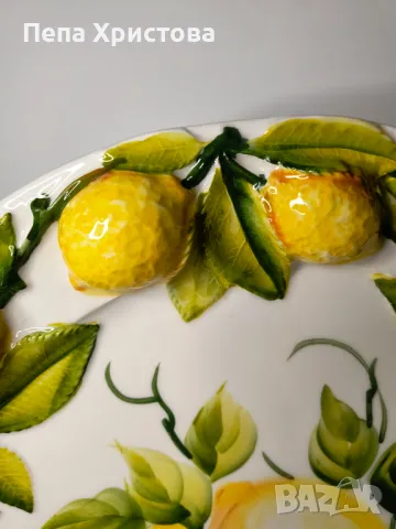 Плато от италианска 3Д керамика Bassano., снимка 2 - Други - 47983032