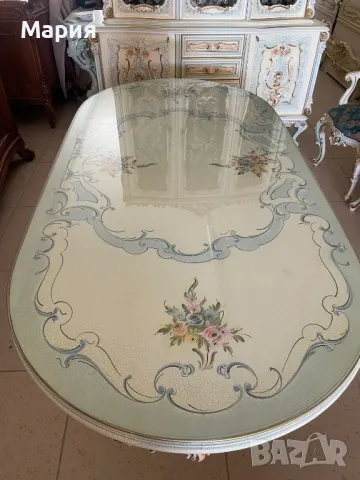 Италианска барокова трапезария 068, снимка 11 - Маси - 48757789