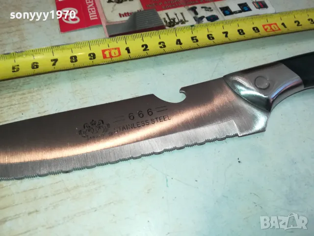 666 STAINLESS STEEL-НОЖ НОЖОВКА 1303251528, снимка 5 - Ножове - 49480551
