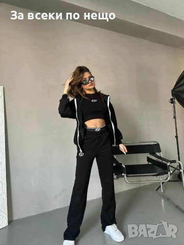 Diesel Дамски Черен Спортен Комплект С 3 Части🔝Дамски Спортен Екип В Черен Цвят Дизел Код I_26