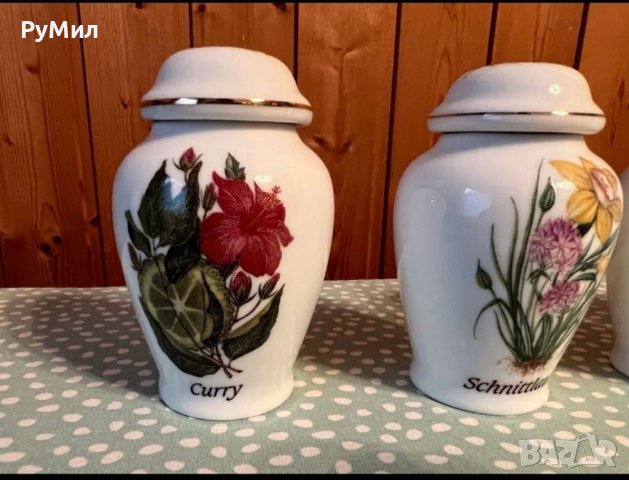 Порцеланови съдове за подправки с оригинална етажерка на "Crestley Collection", снимка 4 - Кутии за съхранение - 40205408