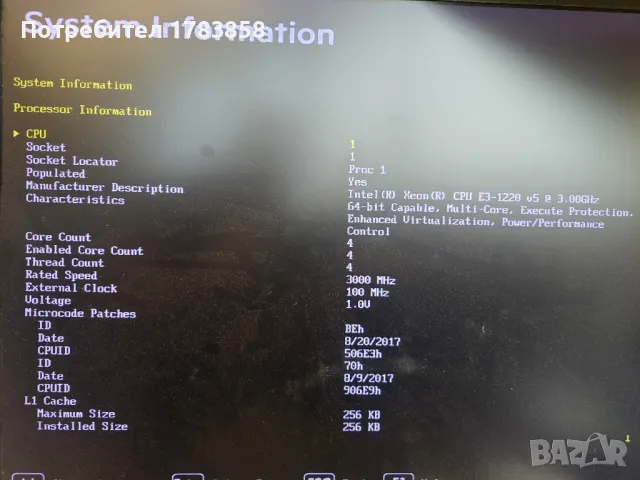 HP ML30 GEN9 HOT PLUG 4LFF CT Xeon E3-1220 V5 , 3.0GHz , 8GB Ram, 2x1TB HDD, снимка 8 - Работни компютри - 49573283