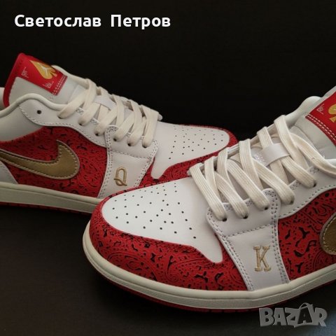 Nike Air Jordan 1 Low Spades SE Найк Обувки Размер 44, снимка 8 - Маратонки - 37022188