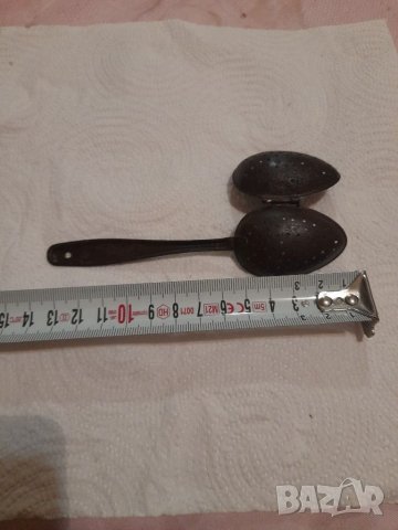 Стара лъжичка-цедка, снимка 12 - Антикварни и старинни предмети - 40702456