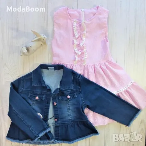 💖Детски комплект дънково яке и рокля💖, снимка 2 - Детски комплекти - 48058383