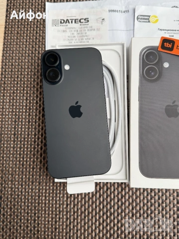 НОВ! *ЛИЗИНГ* iPhone 16 128Gb Black 24М ГАРАНЦИЯ, снимка 3 - Apple iPhone - 53520243