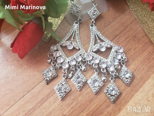 Обеци с камъни, снимка 1