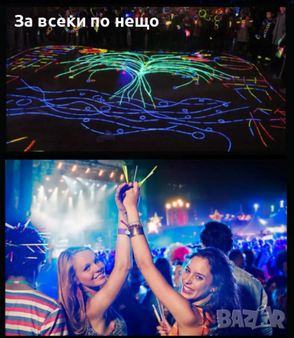 Многоцветни фосфоресциращи гривни - 50 броя, снимка 13 - Гривни - 44856292