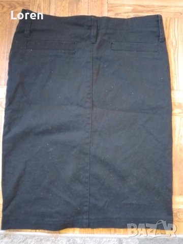 💄Mishel💄Готина черна пола с цепка отпред до коляното , снимка 6 - Поли - 43777583