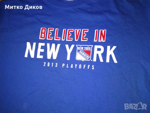Ню Йорк хокей- тениска Анвил 100% памук размер ХЛ, снимка 4 - Зимни спортове - 28301840