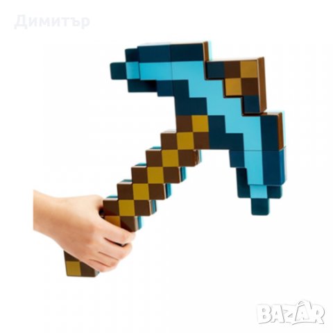 Майнкрафт, Minecraft диамантен меч и кирка 2в1 играчка Маинкрафт, снимка 3 - Други - 28521206