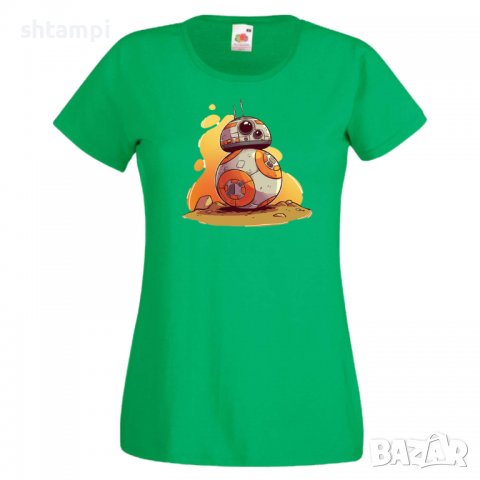Дамска тениска Star Wars BB-8 WOMEN Star Wars Игра,Изненада,Подарък,Геймър,, снимка 7 - Тениски - 36788699