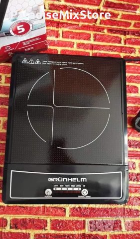 Индукционен котлон Grunhelm GI-909 2000W ,керамична плоча,5 нива ,LED,черен, снимка 2 - Котлони - 43526726