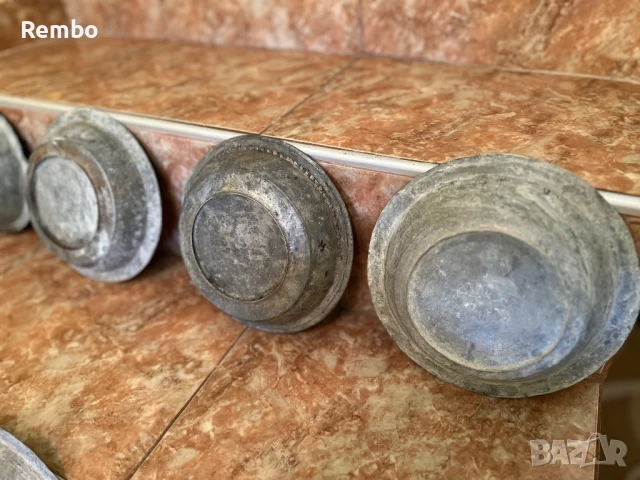 Комплект 7 броя медни/ бакърени тасове, снимка 6 - Антикварни и старинни предмети - 50909071