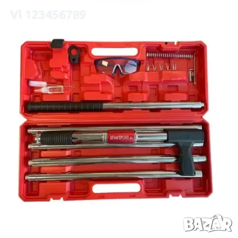 Професионален пистолет за пирони KraftRoyal с очила, ръкавици и 200 бр. пирони, снимка 5 - Други инструменти - 50475071