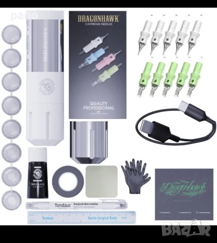 комплект за татуировки/татуиране.Dragongawk starter kit., снимка 2 - Медицинска апаратура - 43233052