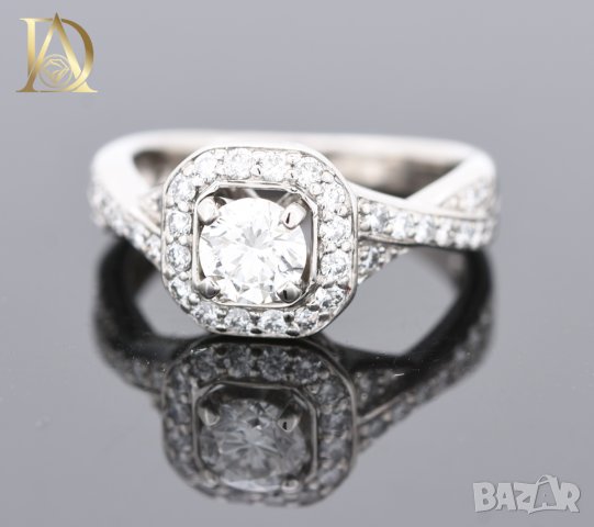 Нов Златен Пръстен с 0.90кт Естествени Диаманти, снимка 2 - Пръстени - 43060820