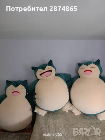 голям плюшен покемон снорлакс / snorlax plushie or beanbag (pokemon), снимка 2 - Плюшени играчки - 49700154