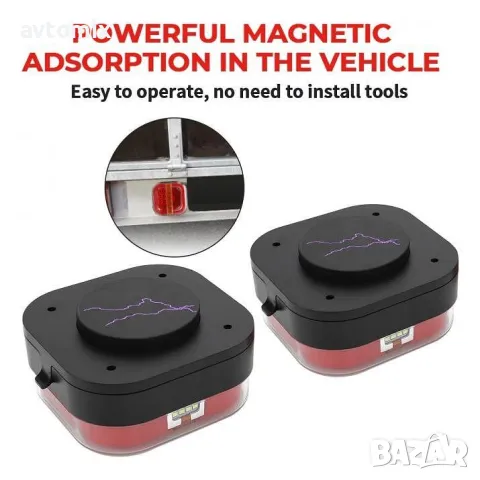 Безжични диодни LED стопове с магнит неон ефект 12V-24V, снимка 4 - Аксесоари и консумативи - 49813011