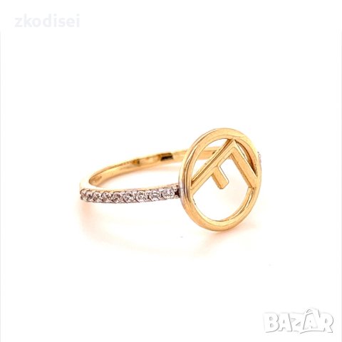 Златен дамски пръстен 2,04гр. размер:57 14кр. проба:585 модел:16563-3, снимка 3 - Пръстени - 40606006