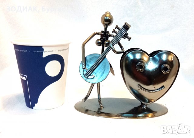 Метална Пластина Музикант / Моливник, снимка 2 - Декорация за дома - 28253998