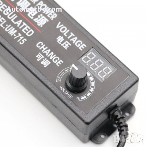 Захранващ адаптер Automat, Регулируем, AC 100-240V на DC 9V-12V, 9V-24V, 3A , снимка 5 - Кабели и адаптери - 28821348