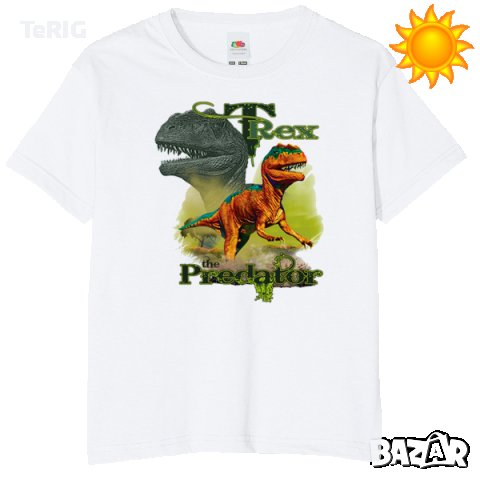 T-REX -соларна тениска-щампа с променящи се цветове, снимка 1 - Детски тениски и потници - 37324974