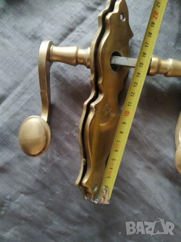 барокови дръжки за врата с шилд-комплект, снимка 3 - Антикварни и старинни предмети - 36397180