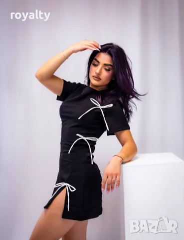 Елегантна черна стилна дамска рокля , снимка 8 - Рокли - 50374855