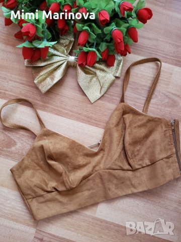 Велурен Къс топ D&G, снимка 1