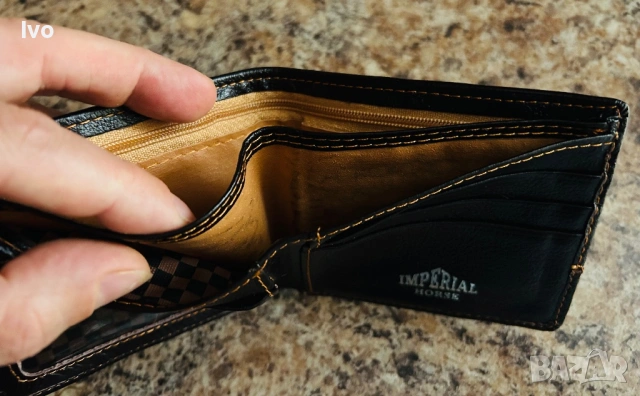 Портфейл от естествена кожа, снимка 3 - Портфейли, портмонета - 53508237