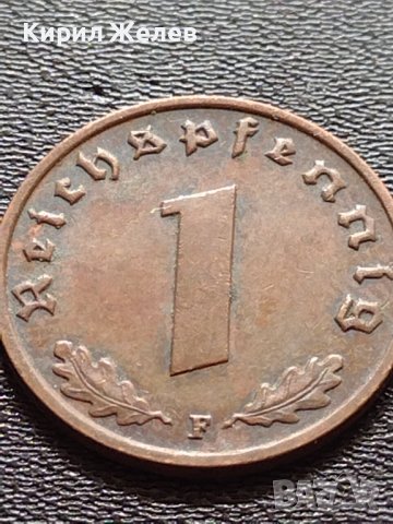 Две монети 1 райхспфенинг 1938г. / 1 райхспфенинг 1941г. Трети райх с СВАСТИКА редки 17385, снимка 4 - Нумизматика и бонистика - 40650393