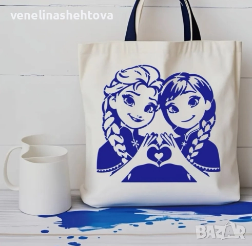 Елза и Ана голям шаблон стенсил за декорация на торта скрапбукинг текстил дърво , снимка 3 - Други - 52797125