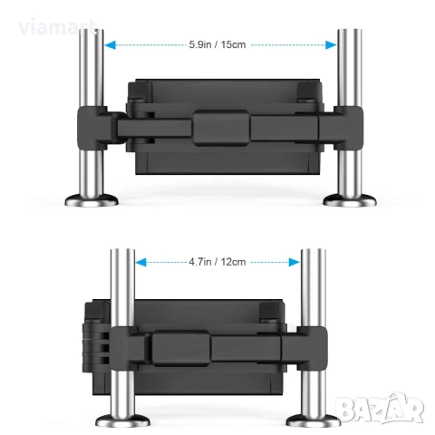 Телескопична стойка за телефон и таблет EAFC за кола с 360° завъртане, Регулируемо рамо, снимка 7 - Аксесоари и консумативи - 50526874
