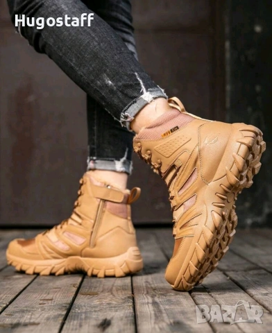 Нови мъжки кубинки каки камуфлажни непромокаеми ботуши тактически работни обувки 44/45/46, снимка 6 - Маратонки - 53179516