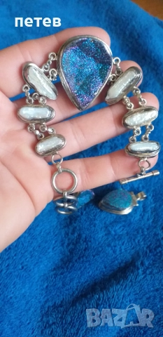 Сребърна гривна . Сребърна висулка. Сребърен пръстен., снимка 6 - Антикварни и старинни предмети - 52789683