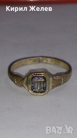 Старинен пръстен сачан орнаментиран с БУКВА П - Ръчна ИЗРАБОТКА 73651, снимка 4 - Антикварни и старинни предмети - 28995010