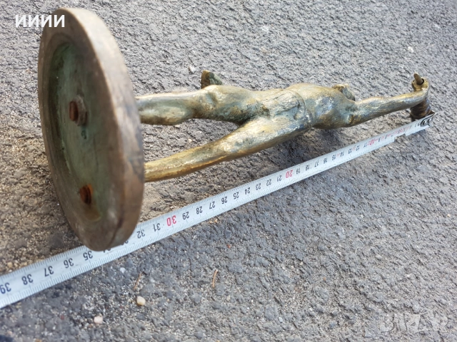 Бронзова пластика статуетка Олимпиец, снимка 3 - Антикварни и старинни предмети - 53287290