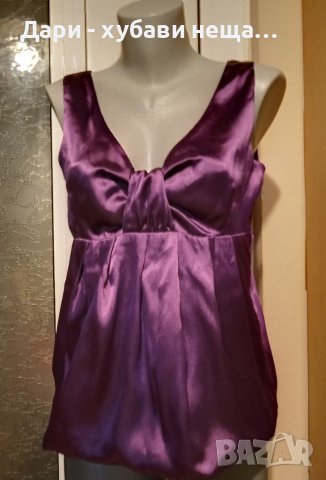 Сатенен дамски топ, в лилаво🍀♥️М р-р♥️🍀арт 4449