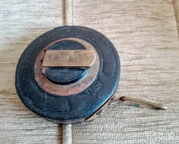 Стара кожена ролетка с метална лента, 10 м(10.3), снимка 2 - Антикварни и старинни предмети - 44034924
